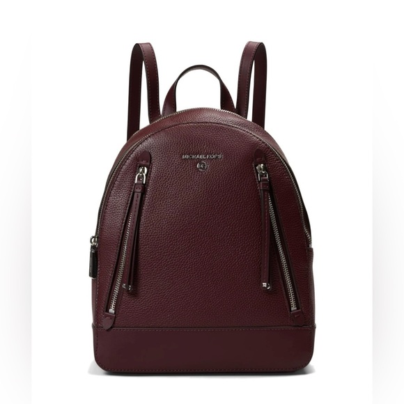 Michael Kors Brooklyn Medium Pebbled Leather Backpack - Picture 1 of 9
